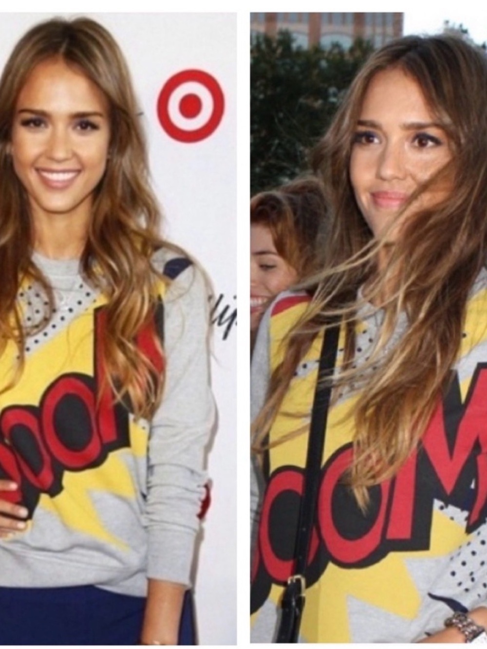 Phillip Lim Graphic Pop Art Sweatshirt with Bold Yellow & Red Print